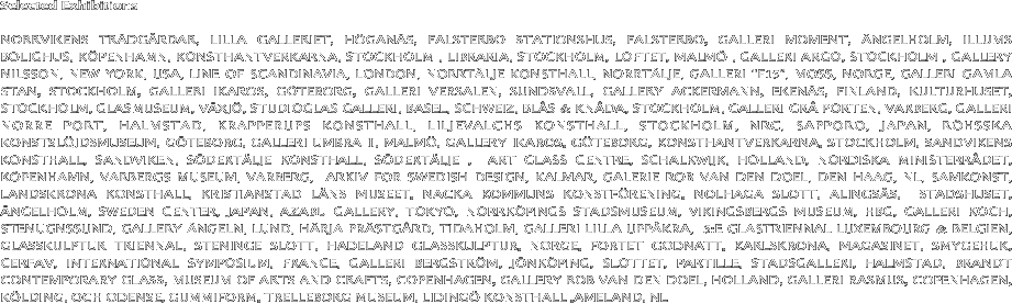 Selected Exhibitions